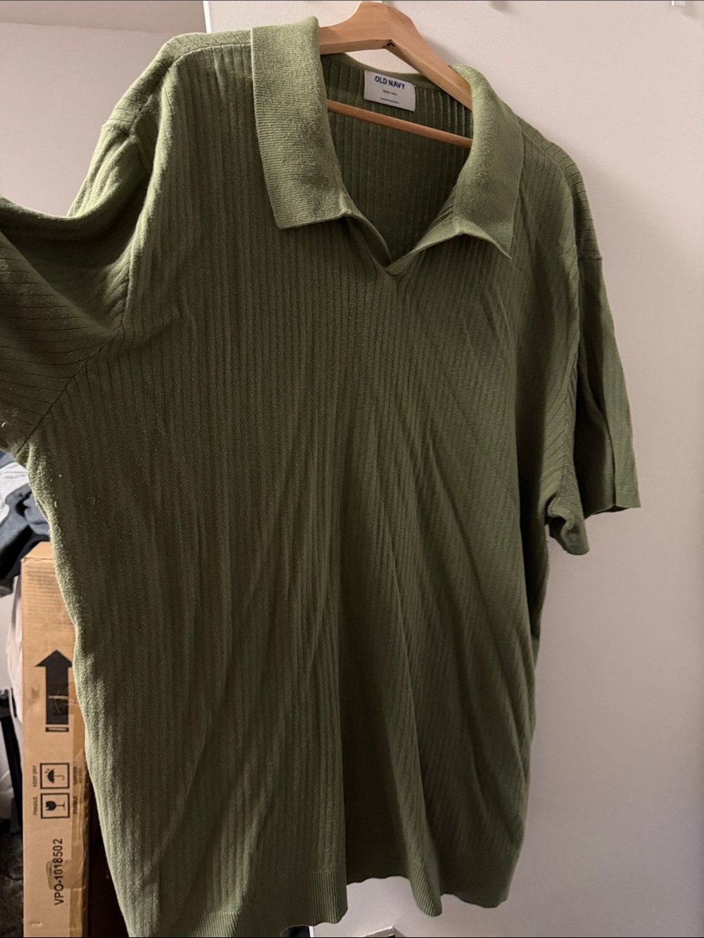 Old Navy Olive Knit Polo Shirt - Men's Green